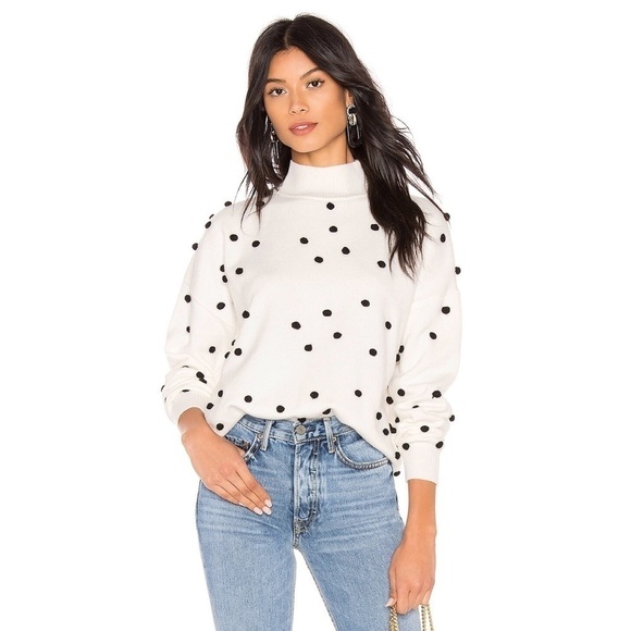 LPA Teza Sweater in Cream Polka Dot - Picture 2 of 12